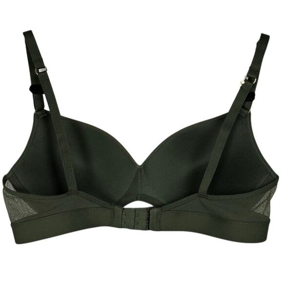 Lively Olive Green All Day No Wire Mesh Side Push Up Bra Size 34C - Picture 4 of 7